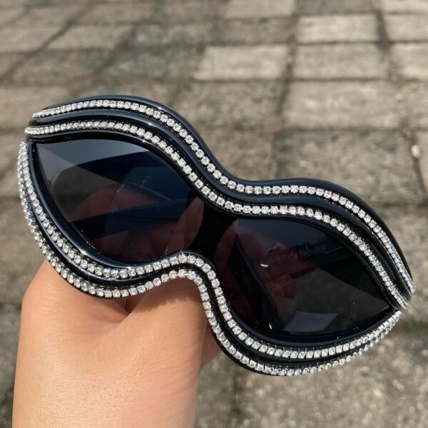 One-Piece Rhinestone Sunglasses Women